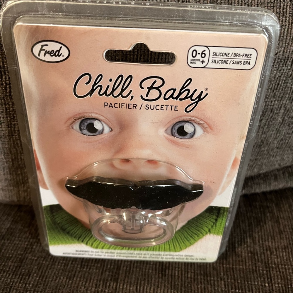 Fred Black Mustache Pacifier